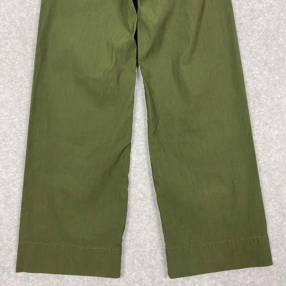 Anthropologie Maeve Green The Colette Wide Leg Linen Blend Crop Pants Size 23 - Picture 6 of 13